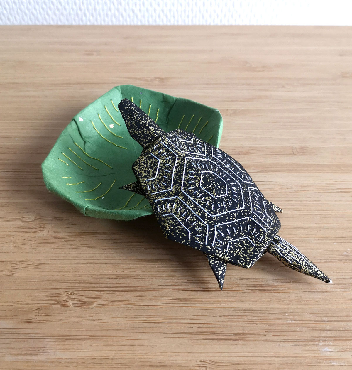 Turtle on Waterlily Leaf